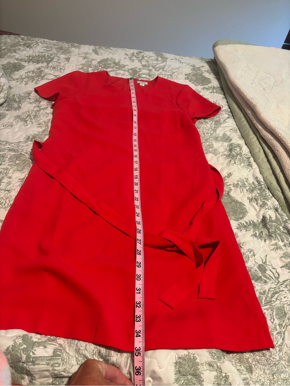 J. Crew Coral Tie-Waist Short-Sleeve Mini Dress sz 4, classic work to weekend - Picture 8 of 12